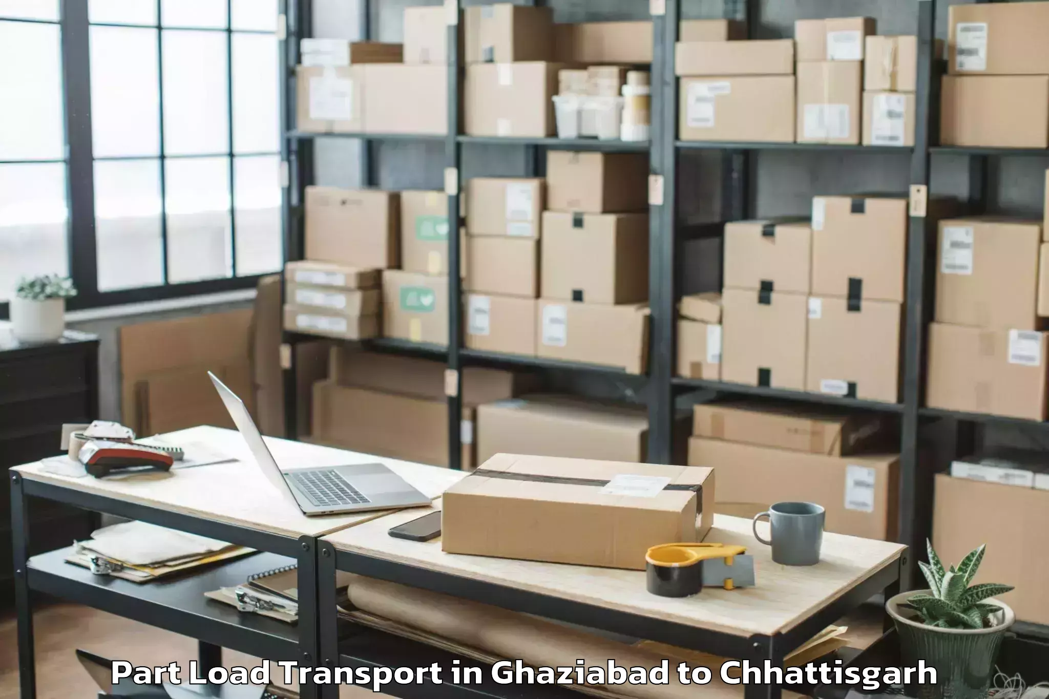 Leading Ghaziabad to Gaurela Part Load Transport Provider